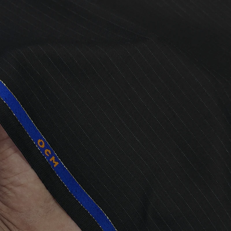 Suit Fabric OCM Wool Blended Lining Color Black